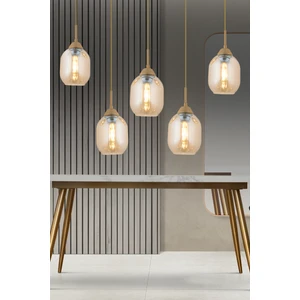 Hierro 5 Li Sıralı Eskitme Modern Salon Avize