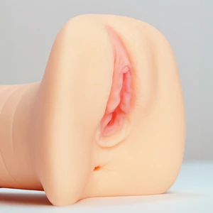 Erkek Mastürbasyon Aleti 18 cm Gerçekçi Doku Büyük Boy Suni Vajina Kalça Takma Mastürbatör