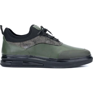 Tamer Tanca Erkek Hakiki Deri Haki Sneakers & Spor Ayakkabı 698 1089-3 Erk Ayk SK23/24 Hk Ber Strec