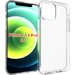 iPhone 13 Pro - Uyumlu Zore Süper Silikon Kapak-Renksiz