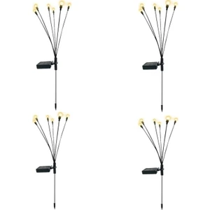 4 Adet 6 Led'li Güneş Enerjili Ateş Böceği Çiçek Lamba 24 Adet LED Işık