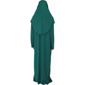 Zehranaz Namaz Elbisesi Kabe Yeşili Fermuarlı Namaz Elbisesi2