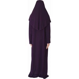 Zehranaz Namaz Elbisesi Koyu Mor Fermuarlı Namaz Elbisesi1