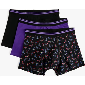 3'lü Boxer Seti Baskılı Çok Renkli