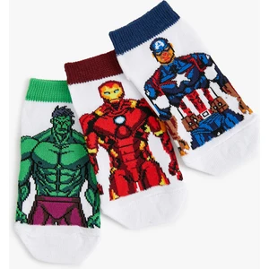 3'lü Marvel Baskılı Çorap Seti Lisanslı