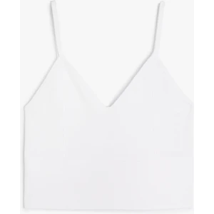 Ince Askılı Crop Atlet V Yaka