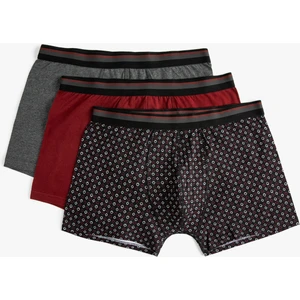 3'lü Boxer Seti Oyun Baskılı Çok Renkli