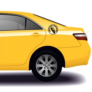 2Mak Sticker Taksi Kredi Kartı Geçerlidir Yazısı Sticker