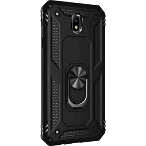 Samsung Galaxy J7 Pro Kılıf Vega Standlı Yüzüklü Mıknatıslı Siyah