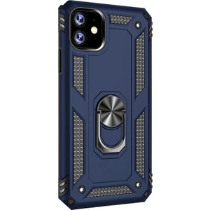 Apple iPhone 11 Kılıf Vega Standlı Yüzüklü Mıknatıslı Lacivert