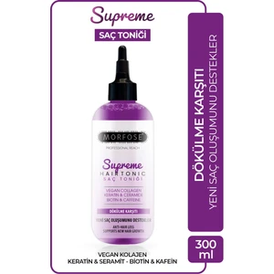 Supreme Saç Toniği 300 ml Vegan Kolajen ve Biotin ile Saçların Sağlıklı Uzamasını Destekler