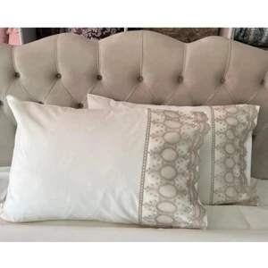 Modares Store Violet Ikili Yastık Kılıfı Krem 50X70