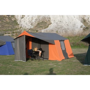 Tmç Camping  KAPI SİNEKLİKLİ  2+1 L Mutfaklı Double Kamp Çadırı 4-6 Kişilik