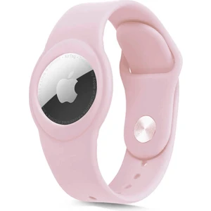 Apple Airtag Silikon Kordon Bileklik Pembe