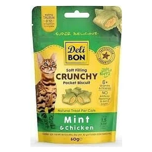 Crunchy Içi Dolgulu Ödül Bisküvisi Tavuklu ve Naneli 60GR