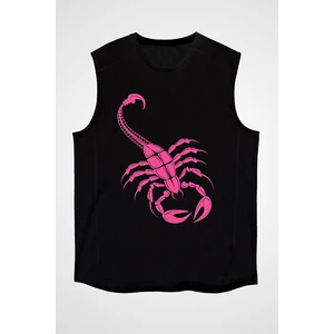 Akrep Burcu Siyah Unisex Kolsuz  Kesik Kol T-Shirt