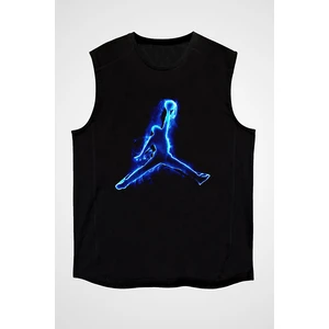 Basketbol Siyah Unisex Kolsuz Tişört Kesik Kol T-Shirt