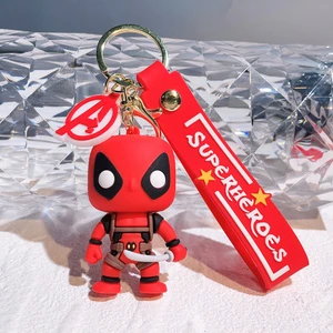 Marvel Kaptan Amerika Örümcek Adam Bebek Anahtarlık Kolye Demir Adam Batman Süper Kahraman Bebek Deadpool (Yurt Dışından)