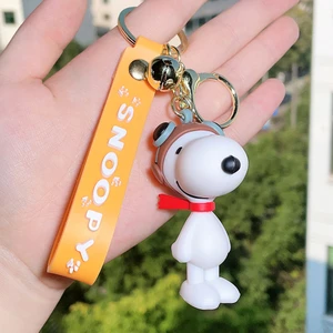 Karikatür Snoopy Anahtarlık Araba Anahtarlık Sevimli Çanta Kolye Tutkal Bebek Pilot Snoopy (Yurt Dışından)