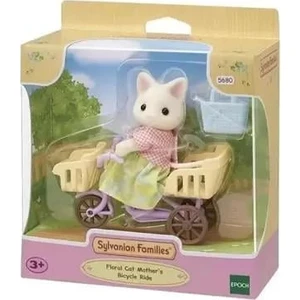 Sylvanian Families Çiçekli Kedi Anne ve Bisiklet