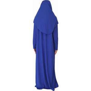 Zehranaz Namaz Elbisesi Saks Mavisi Fermuarlı Namaz Elbisesi2