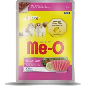 Me-O Kitten Jöle İçerisinde Ton Balıklı Yavru Kedi Konservesi 80 Gr
