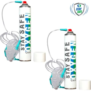 Stay Safe Taşınabilir Medikal Oksijen Maskeli 2'li Paket