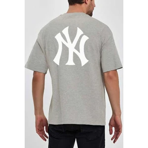 Ny Baskılı Bisiklet Yaka  Tshirt