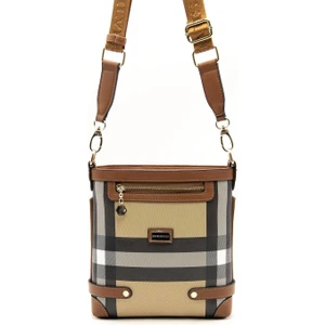 Silver & Polo Bej - Taba SP1120 Kadın Çapraz Çanta