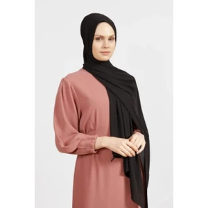 Flora Tekstil Krep Şifon Şal Siyah 210X 75 FLR241433
