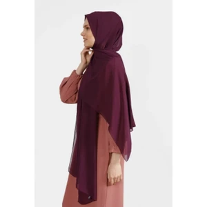 Flora Tekstil Krep Şifon Şal Mor 210X 75 FLR241433
