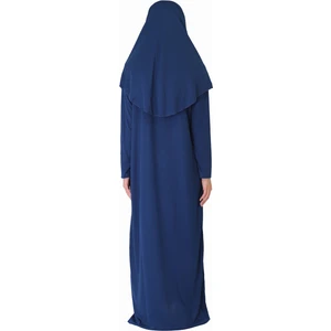 Zehranaz Namaz Elbisesi Açık Lacivert Fermuarlı Namaz Elbisesi3