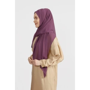 Flora Tekstil Krep Şifon Şal Mürdüm 210X 75 FLR241433
