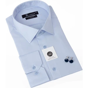 Mavi Ekstra Büyük Yaka 4 Drop Rahat Kesim Micro Kumaş Kol Düğmeli Regular Fit Erkek Gömlek - 189-4-DC24W