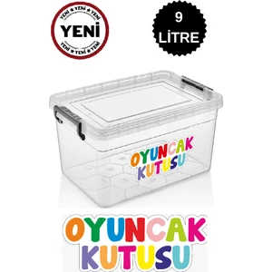 Oyuncak Saklama Kutusu 9 Lt Düzenleyici Çocuk Odası Dolap Içi Kilitli Baskılı Oyuncak Saklama Kabı