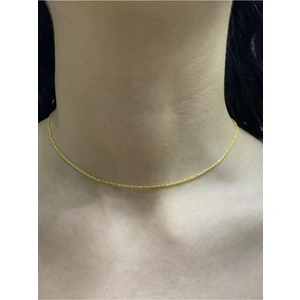 Ruhbaş Pırlanta 14 Ayar Altın Halat Choker Tasma Zincir Kolye