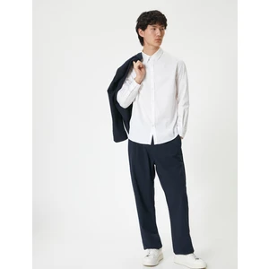 Basic Gömlek Uzun Kollu Düğmeli Klasik Yaka