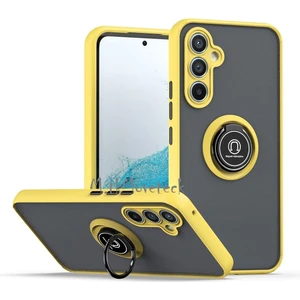 M.TK Moveteck Samsung Galaxy A15 Kılıf Kamera Korumalı Arkası Mat Renkli Tuşlu Yüzüklü Standlı Military Tank Zırh