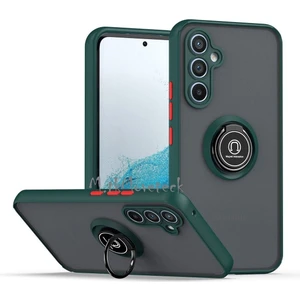 M.TK Moveteck Samsung Galaxy A15 Kılıf Kamera Korumalı Arkası Mat Renkli Tuşlu Yüzüklü Standlı Military Tank Zırh