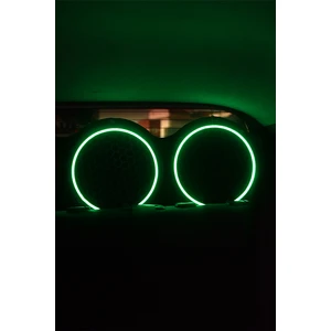 Bi Moda 1 Takım 20 Cm(2 Adet)Neon Rgb LED Midrange Kapağı Işıklı Midrange Hoparlör Kapağı Adaptör Kumanda