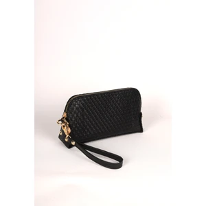 Bag Molly El Çantası Orta Boy Telefon Çantası Siyah Kabartmalı Desen