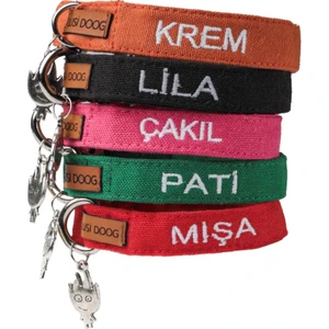 Lusi Doog Isimli Kedi Tasması Kedi Boyun Tasması Ayarlanabilir (Charm Dahil Değil)