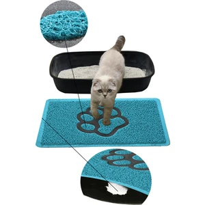 Ayliz Plast & Ambalaj Ayliz Plast & Ambalaj&ambalaj Elekli Pvc Kedi Tuvalet Önü Paspası Kıvırcık Kedi Kumu Paspas -Kırmızı 40X60 cm