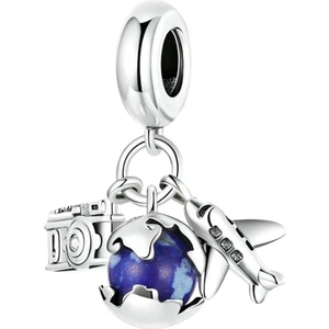 Asaf Accessory Uçak Dünya Kamera Charm