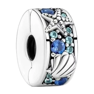 Asaf Accessory Tropikal Deniz Yıldızı ve Deniz Kabuğu Klips Charm