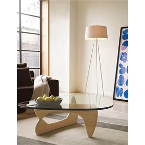 Vitra, Yeni Nesil Modern Elips Geometrik Orta Cam Sehpa, Naturel