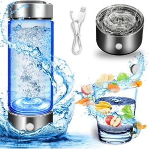 Hydropures Hidrojen Su Şişesi, 3 Dakika Hızlı Elektroliz, Seyahate Uygun, Egzersiz, Aşka  (Yurt Dışından)