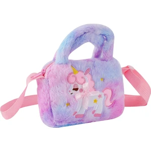 Unicorn Çocuk Crossbody Çanta Öğrenci Omuz Çantası Sevimli Çanta (Yurt Dışından)