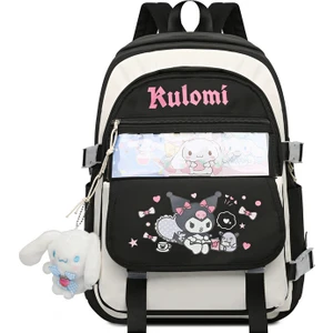 Kuromi Okul Çantası Kızlar Ilkokul Öğrencileri Üçüncü Ila Altıncı Sınıf Ortaokul Karikatür Sırt Çantası Sevimli Sanrio Sırt Çantası (Yurt Dışından)