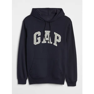 Erkek Siyah Gap Logo Kapüşonlu Sweatshirt
